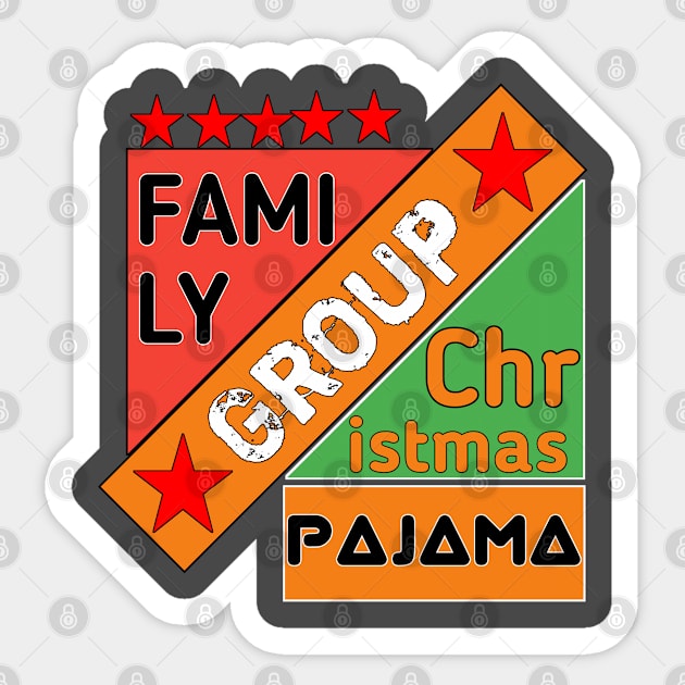 Family group christmas pajama Sticker by Blue Diamond Store